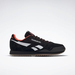 Reebok CL LEATHER RIPPLE MU Turnschuhe Herren - Schwarz/Weiß - DE 058-XOZ